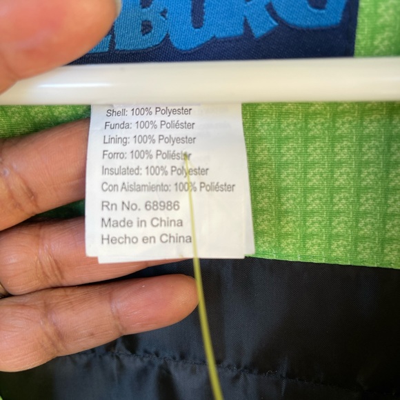 Iceberg men’s medium lime green snow winter jacket with detachable hood used y2k - Picture 13 of 14